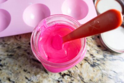 Melted Pink Candy Melts