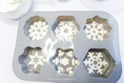 Piping Snowflakes into Mold
