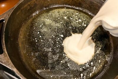 Pouring Batter into Skillet
