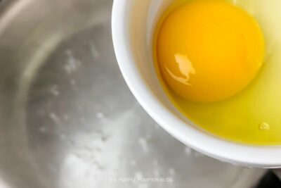 Pouring Egg into Boiling Water