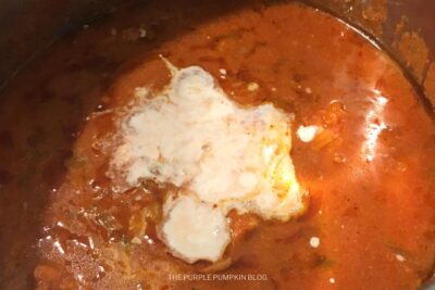 Adding Cream to Pot
