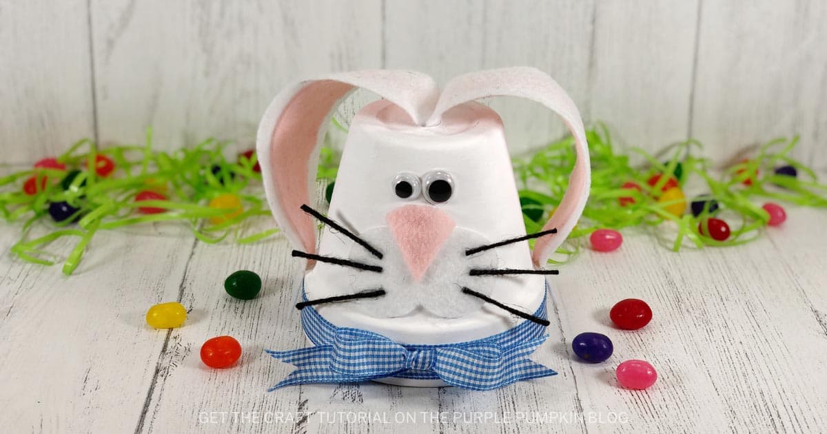 Super Cute Flowerpot Easter Bunny Craft with Free Printable Pattern