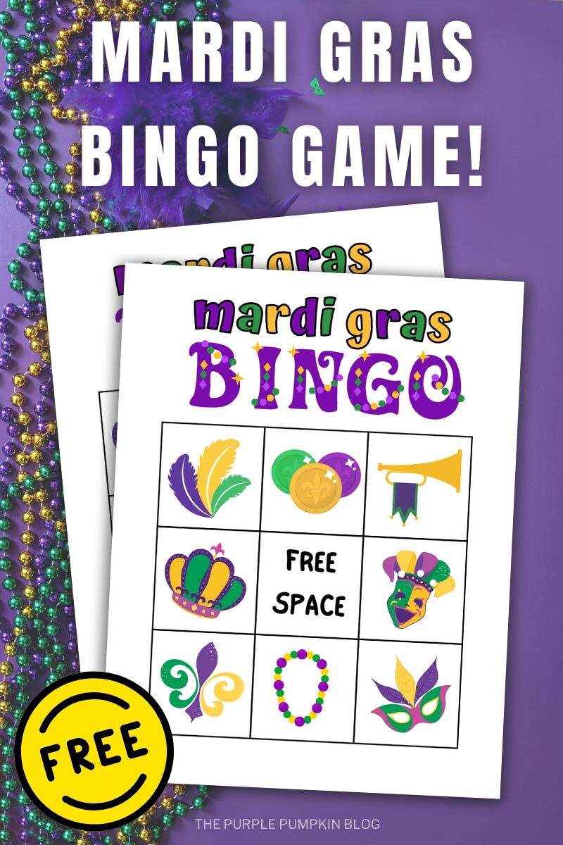Free Mardi Gras Bingo Game!