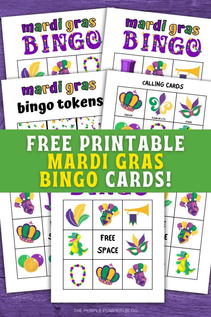 Free Printable Mardi Gras Bingo Cards