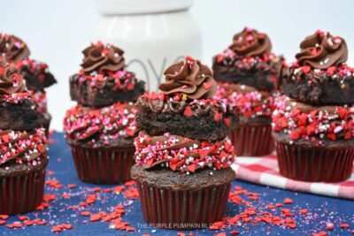 Loaded Chocolate Brownie Cupcakes