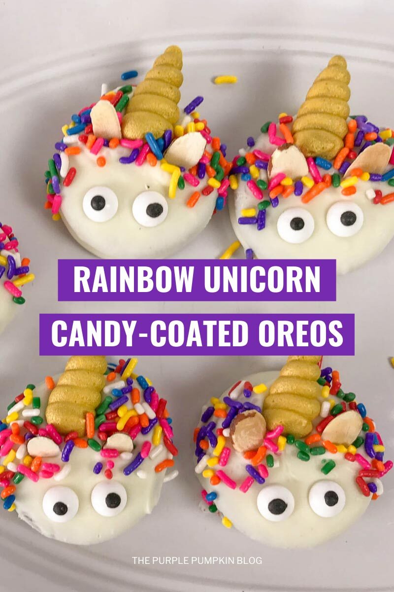 Rainbow Unicorn Candy-Coated Oreos