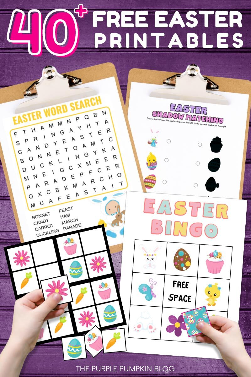 Digital images of 40+ Awesome Free Easter Printables to Print at Home!