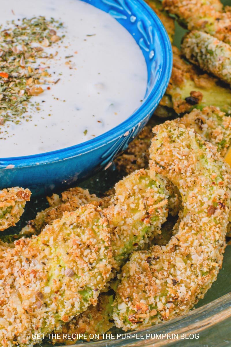 Baked Avocado Fries with Garlic Dipping Sauce Recipe