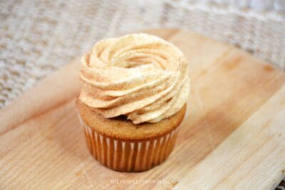 Cinnamon Frosting on RumChata Cupcakes