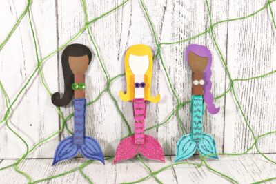 Completed Clothespin Mermaids