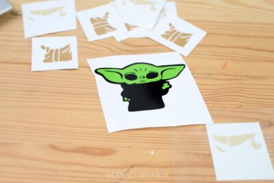 Cricut Grogu Sticker Assembly