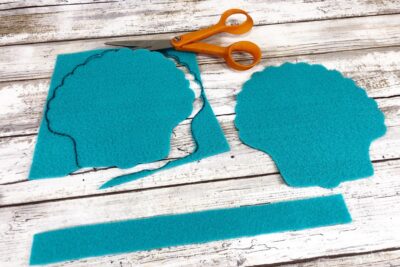 Cutting Seashells from Felt