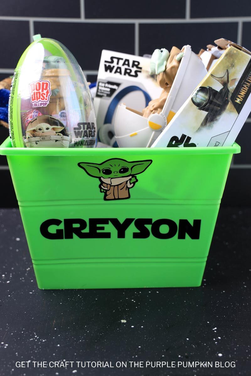 Decorated Gift Basket Idea for Grogu Fans