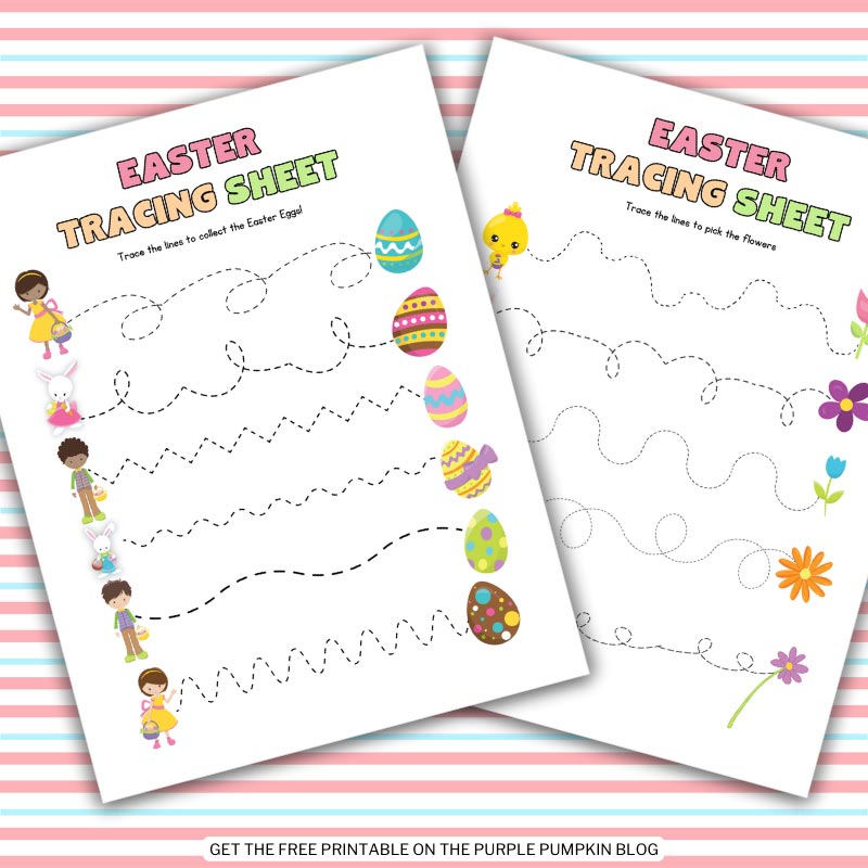 Download these Free Printable Easter Line Tracing Activity Sheets