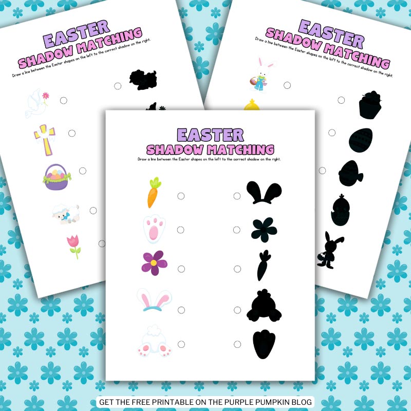 Download this Free Printable Easter Shadow Matching Game