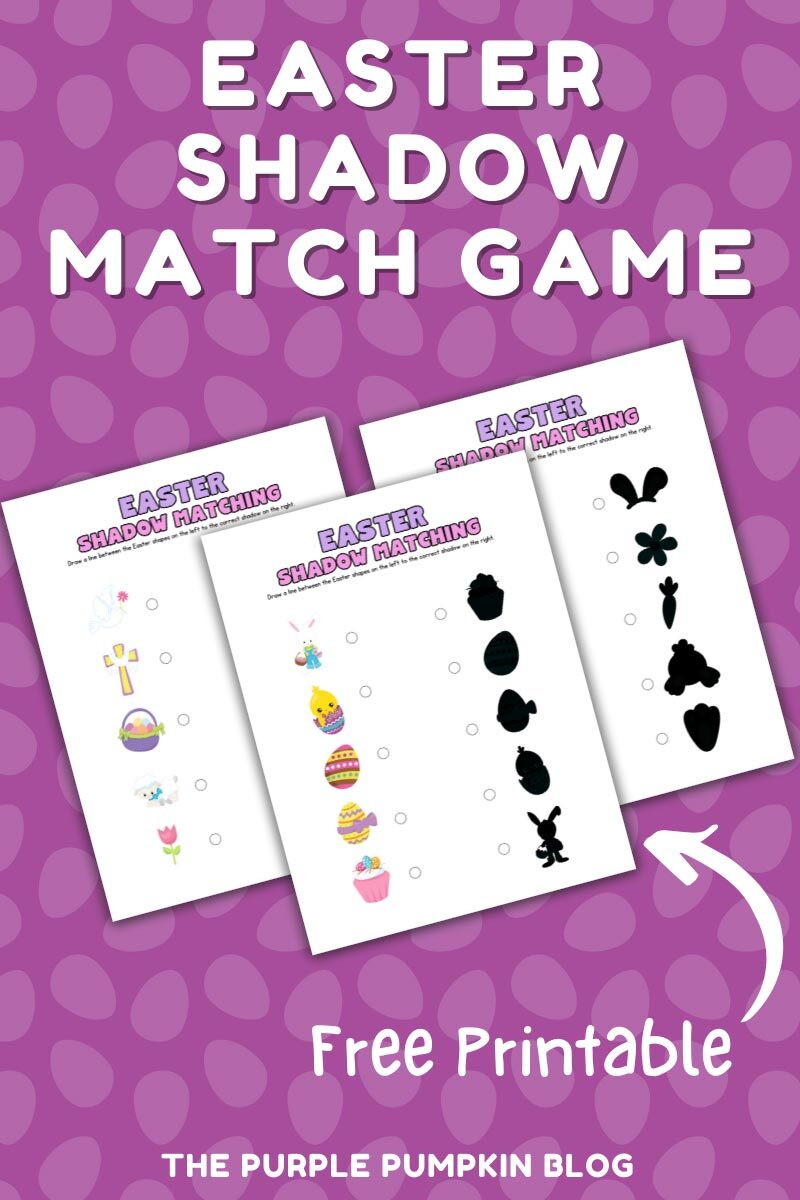 Easter Shadow Match Game - Free Printable