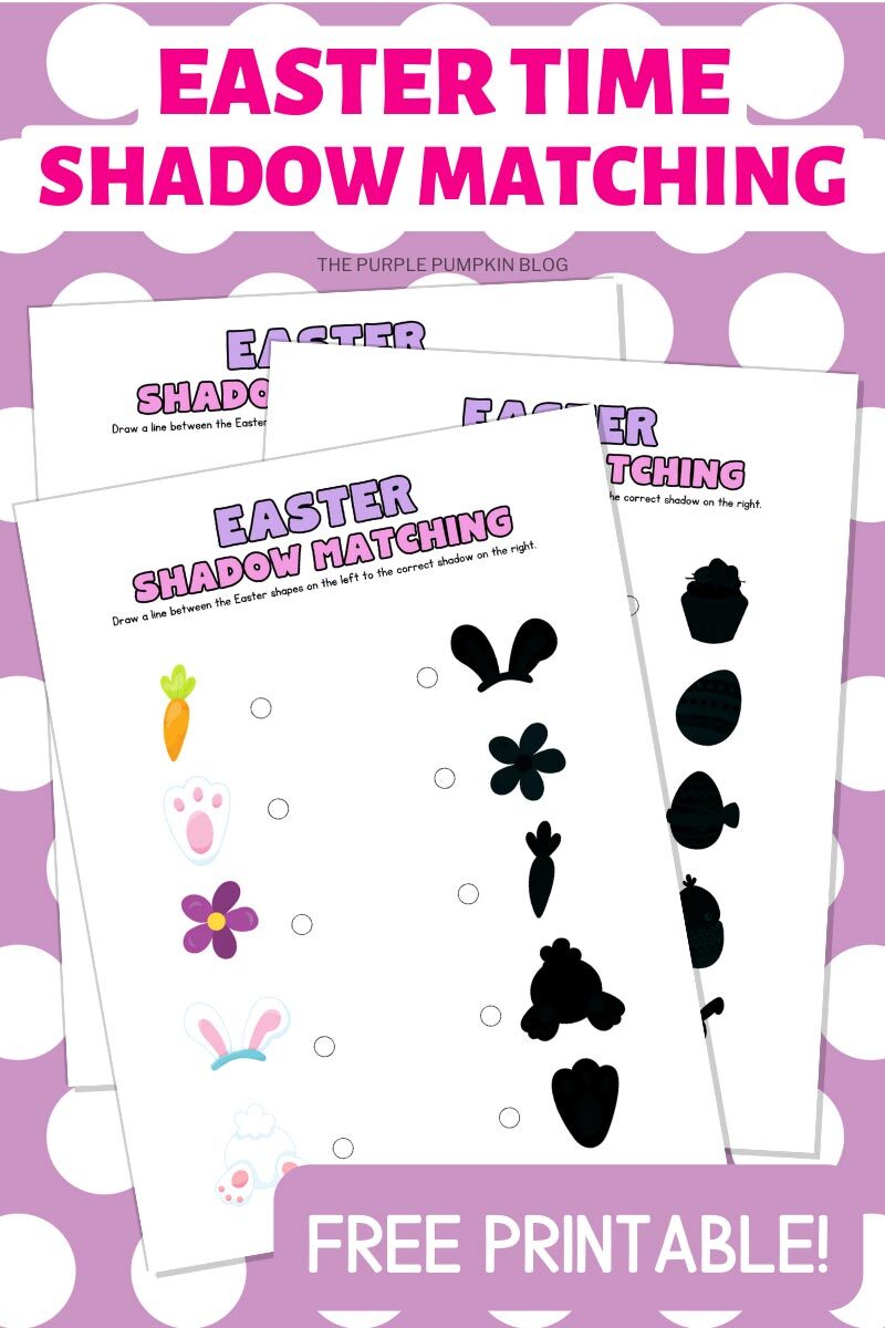 Easter Time Shadow Matching Free Printable