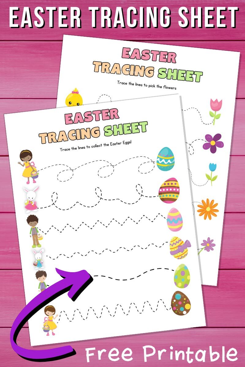 Easter Tracing Sheet Free Printable