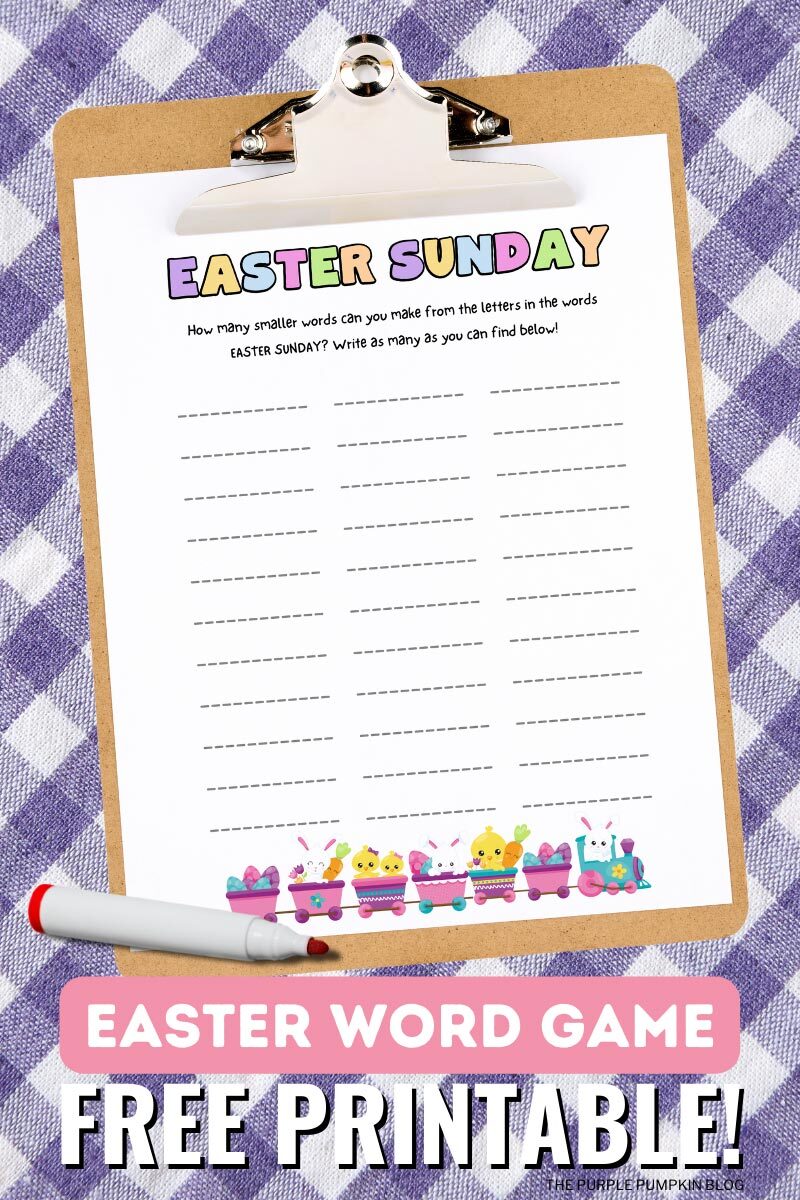 Easter Word Game Free Printable!