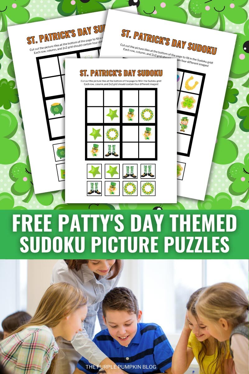 Free Patty's Day Themed Sudoku Picture Puzzles