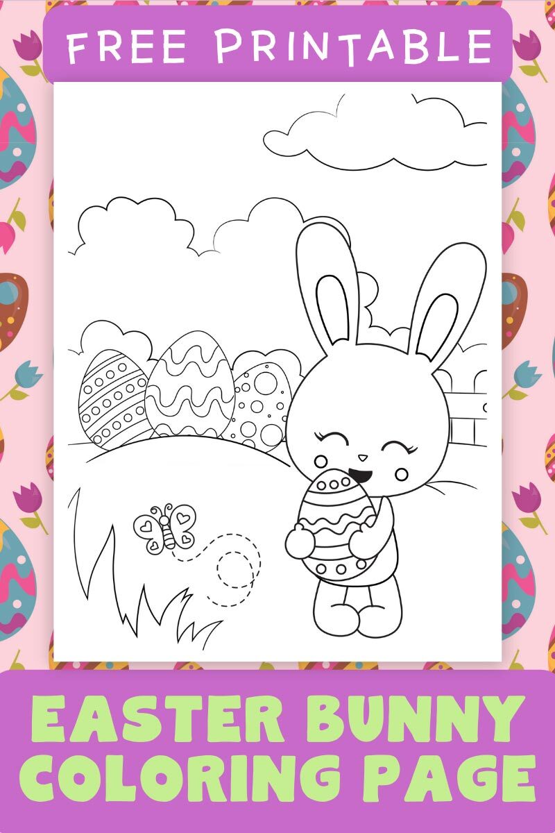 Free Printable Easter Bunny Coloring Page