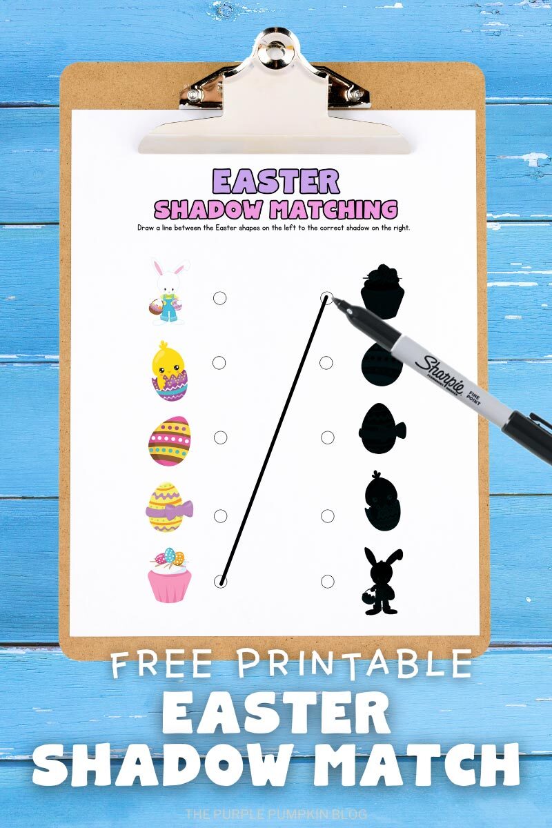 Free Printable Easter Shadow Match