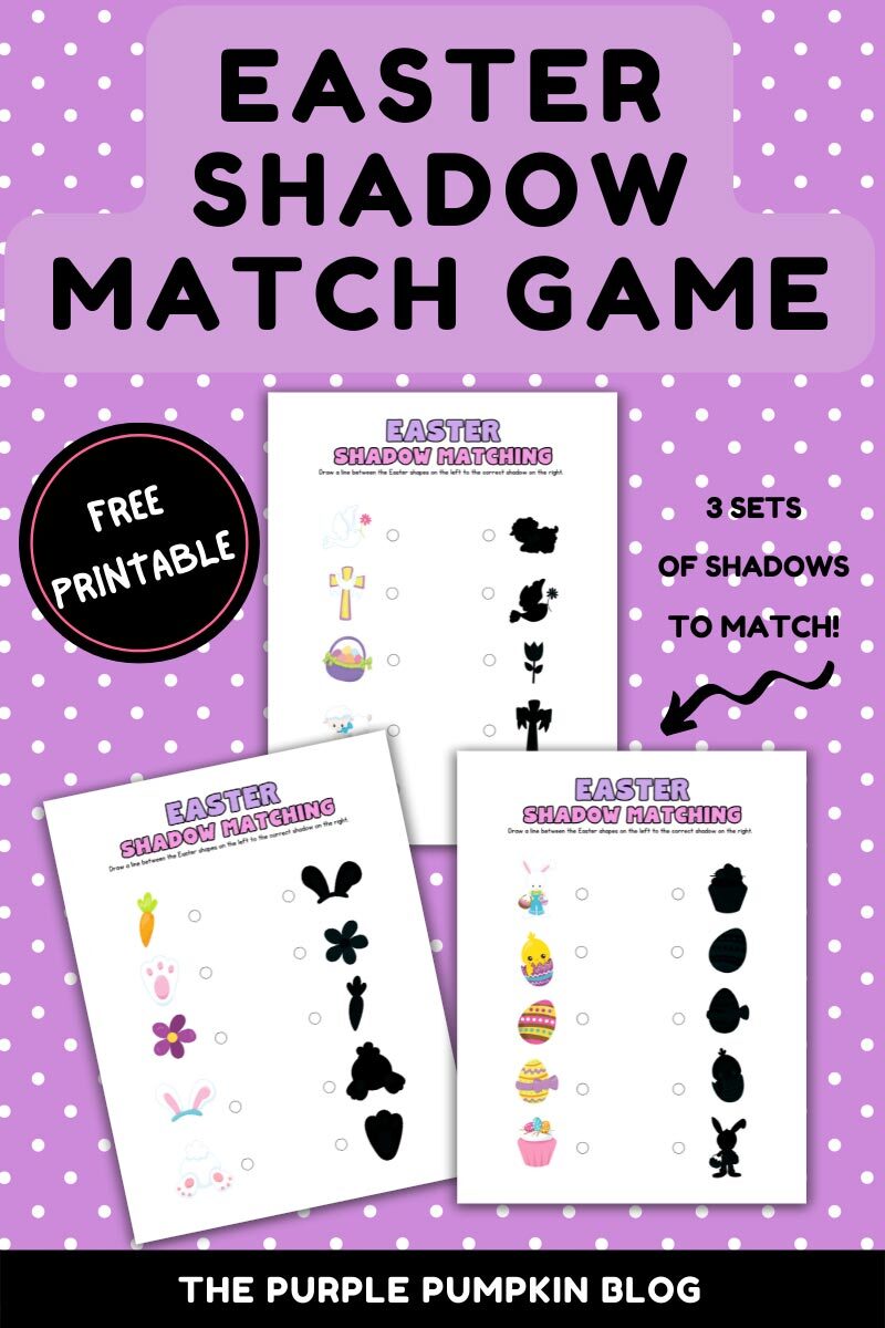 Free Printable Easter Shadow Match Game