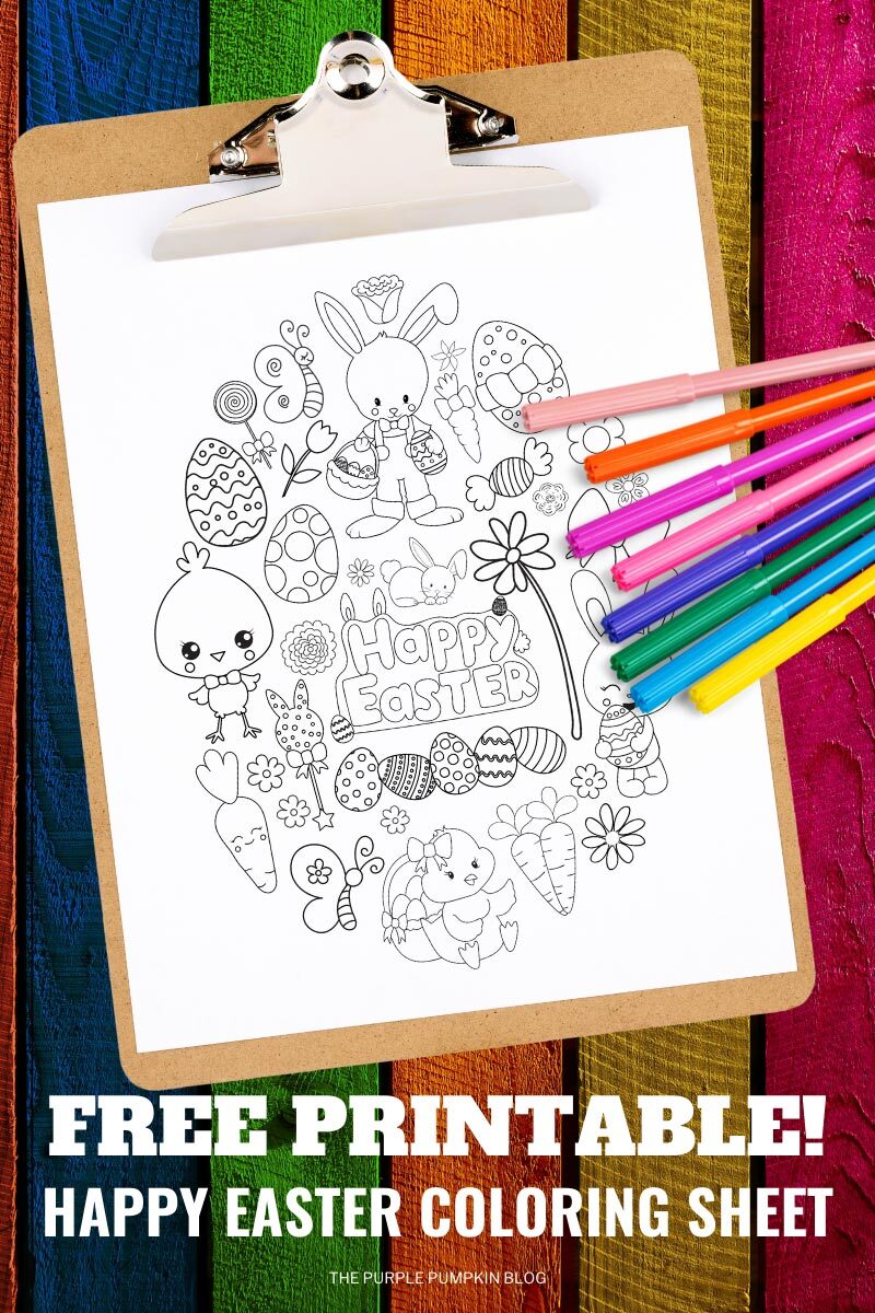 Free Printable! Happy Easter Coloring Sheet