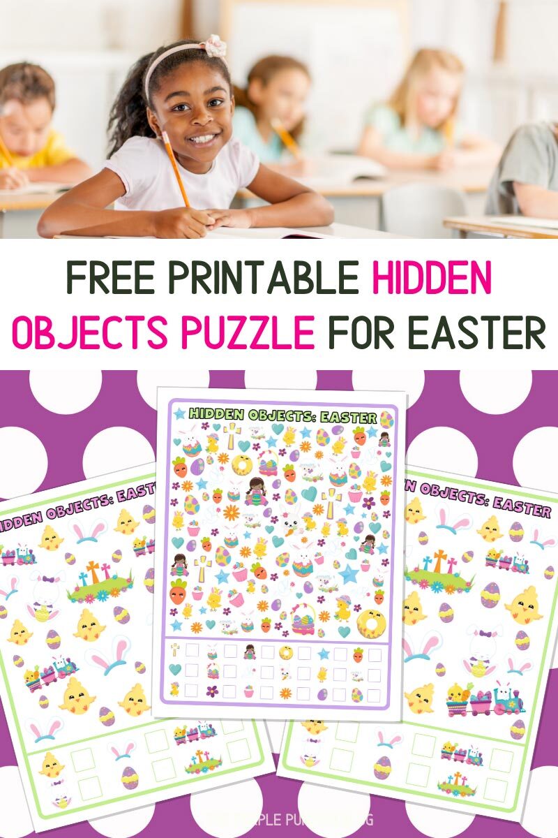Free Printable Hidden Objects Puzzle for Easter