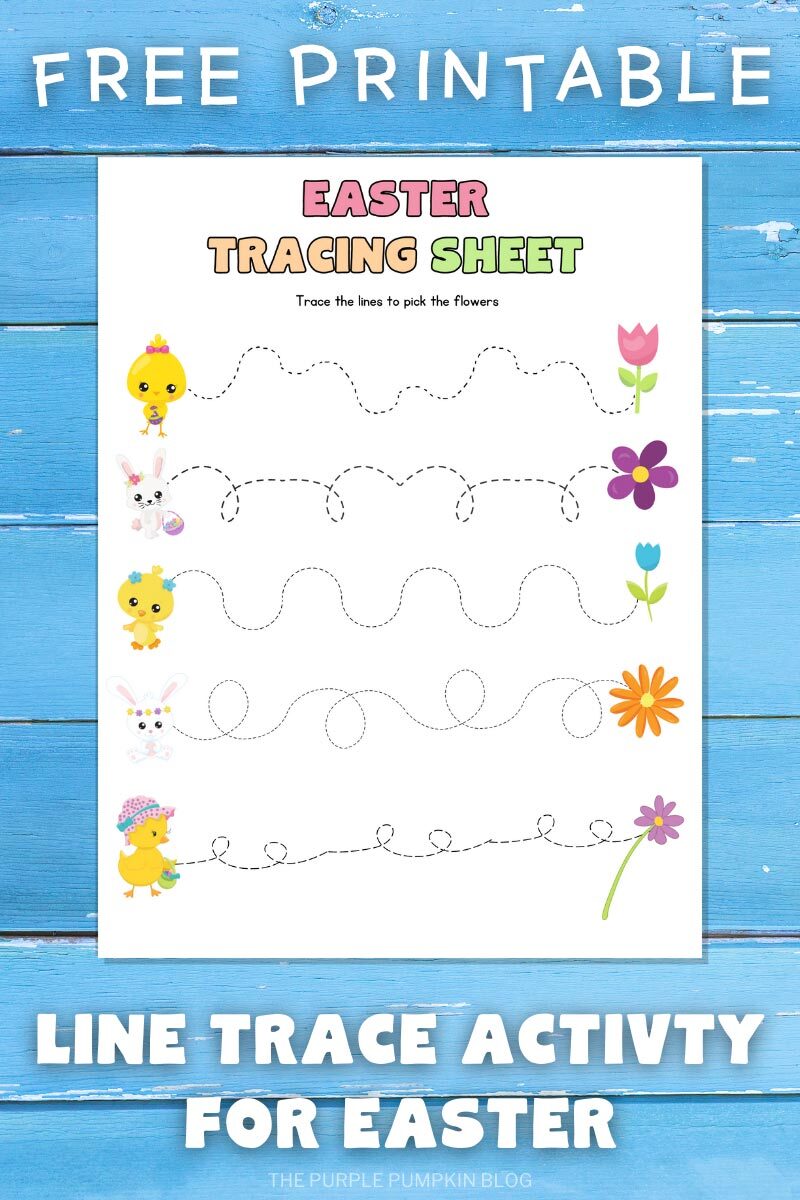 Free Printable Line Trace Activity for Easter