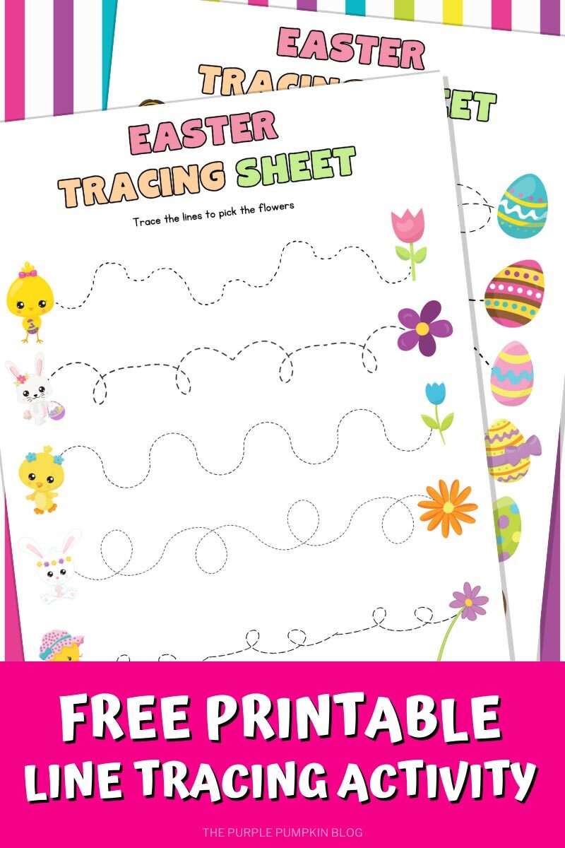 Free Printable Line Tracing Activity for Easter