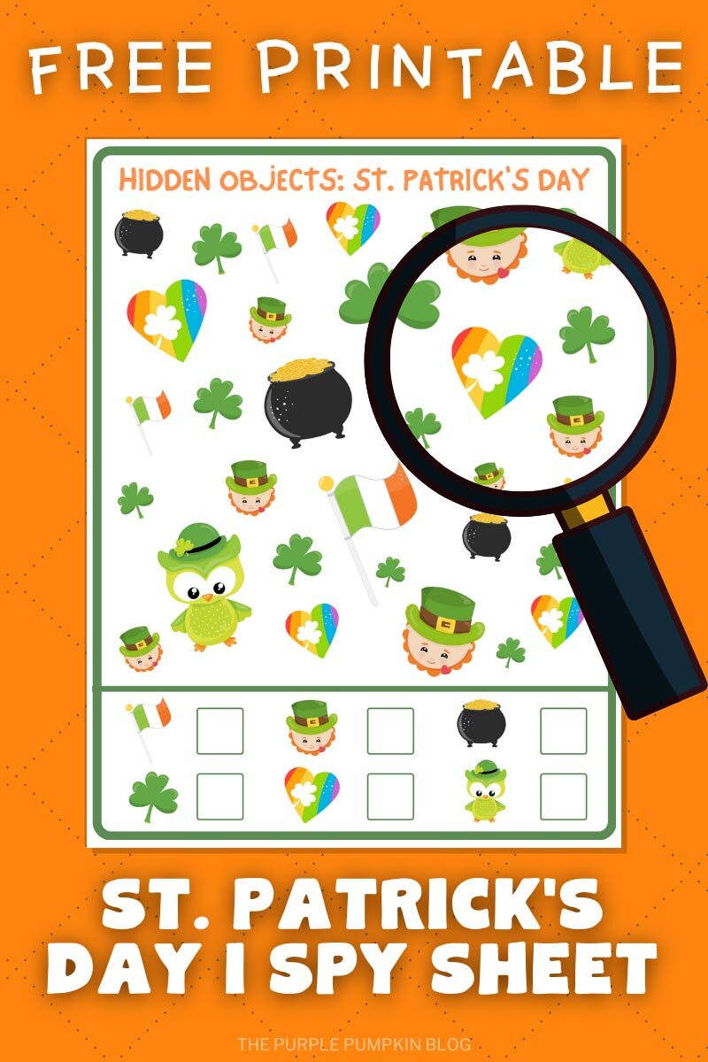 Free Printable St. Patrick's Day I Spy Sheet