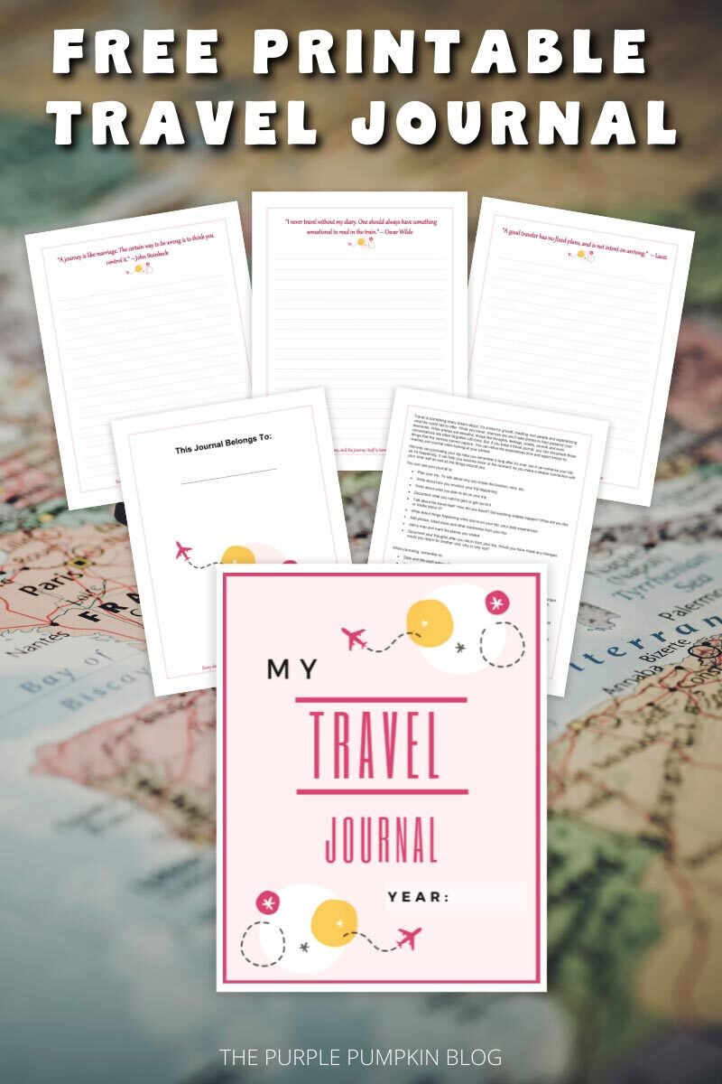 Download Printable Travel Journal Template - Casual Style PDF