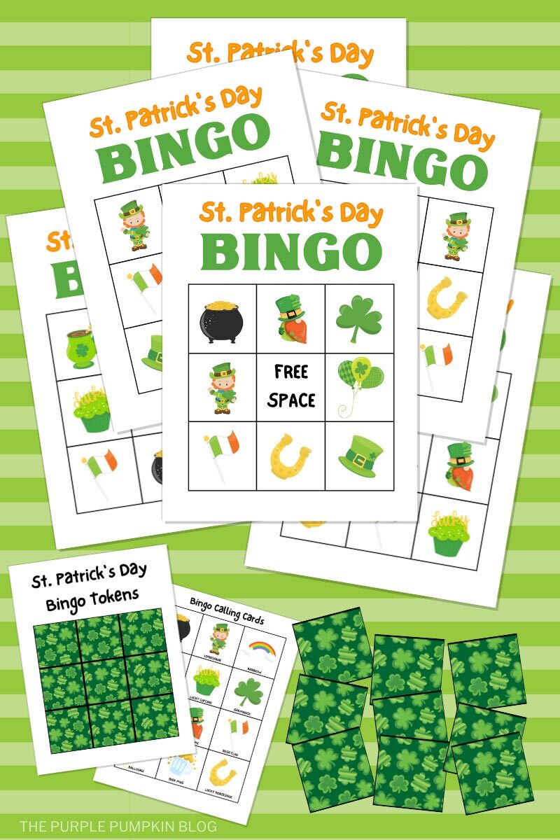 Free Printable St. Patrick's Day Bingo Cards For Bingo Games!