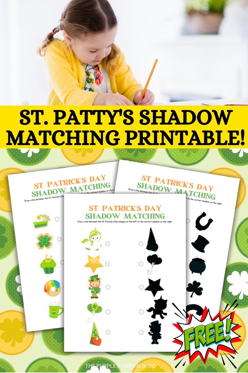 Free St. Patty's Shadow Matching Printable!