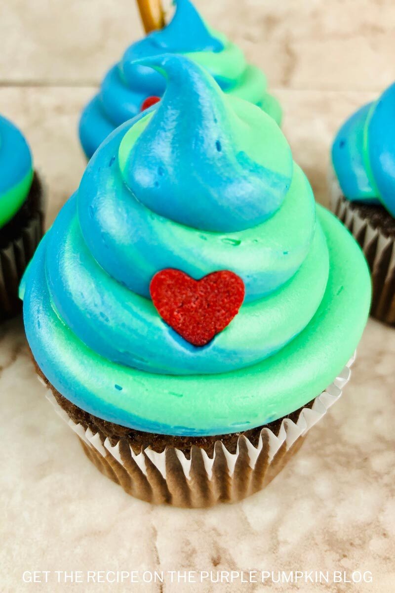 I Heart Earth Day Cupcakes