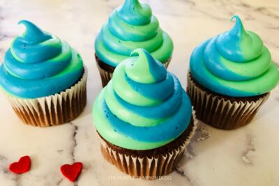 Icing Swirl on Earth Day Cupcakes