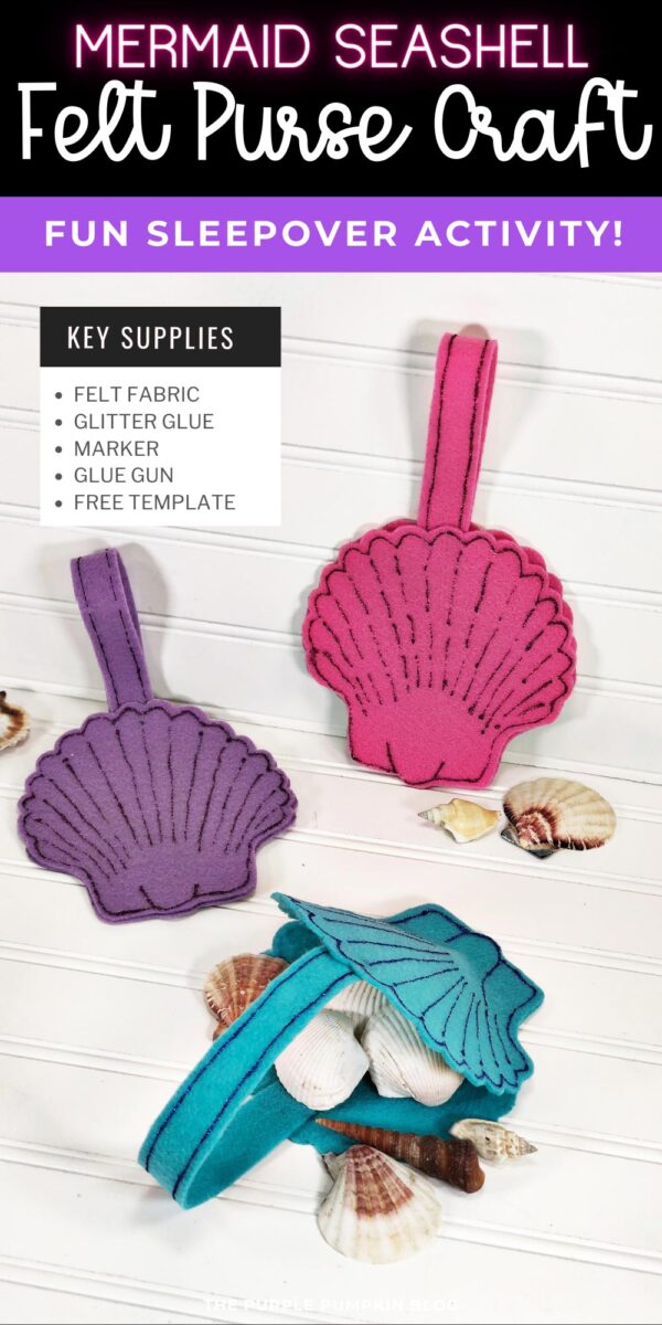 Key Supplies Mermaid Seashell Felt Purse Craft