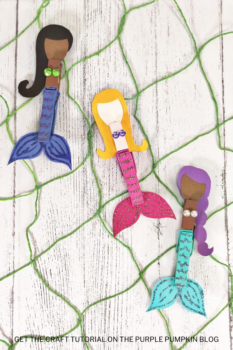 Little Mermaid Clothespin Dolls ~ Summer Craft