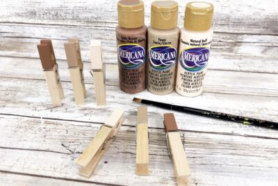 Painting Clothespin in Flesh Tones