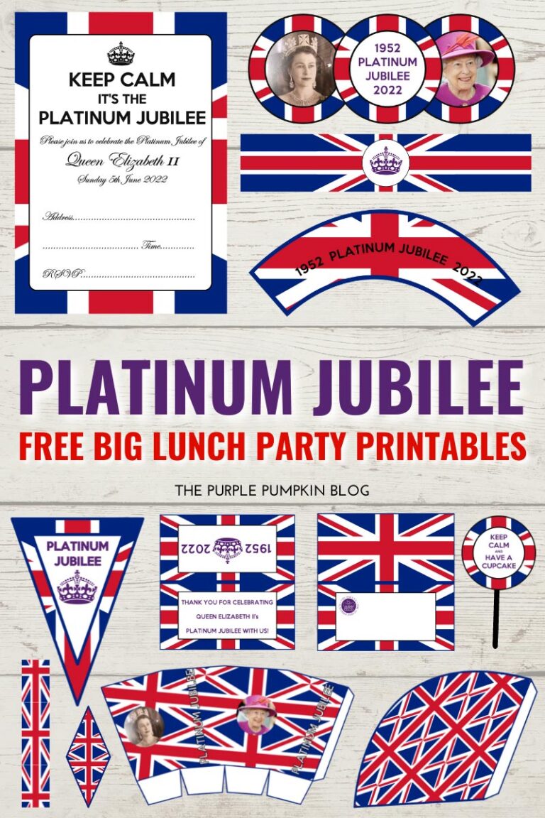 Free Printable Platinum Jubilee Decorations! Flags, Paper Chains &amp; More!