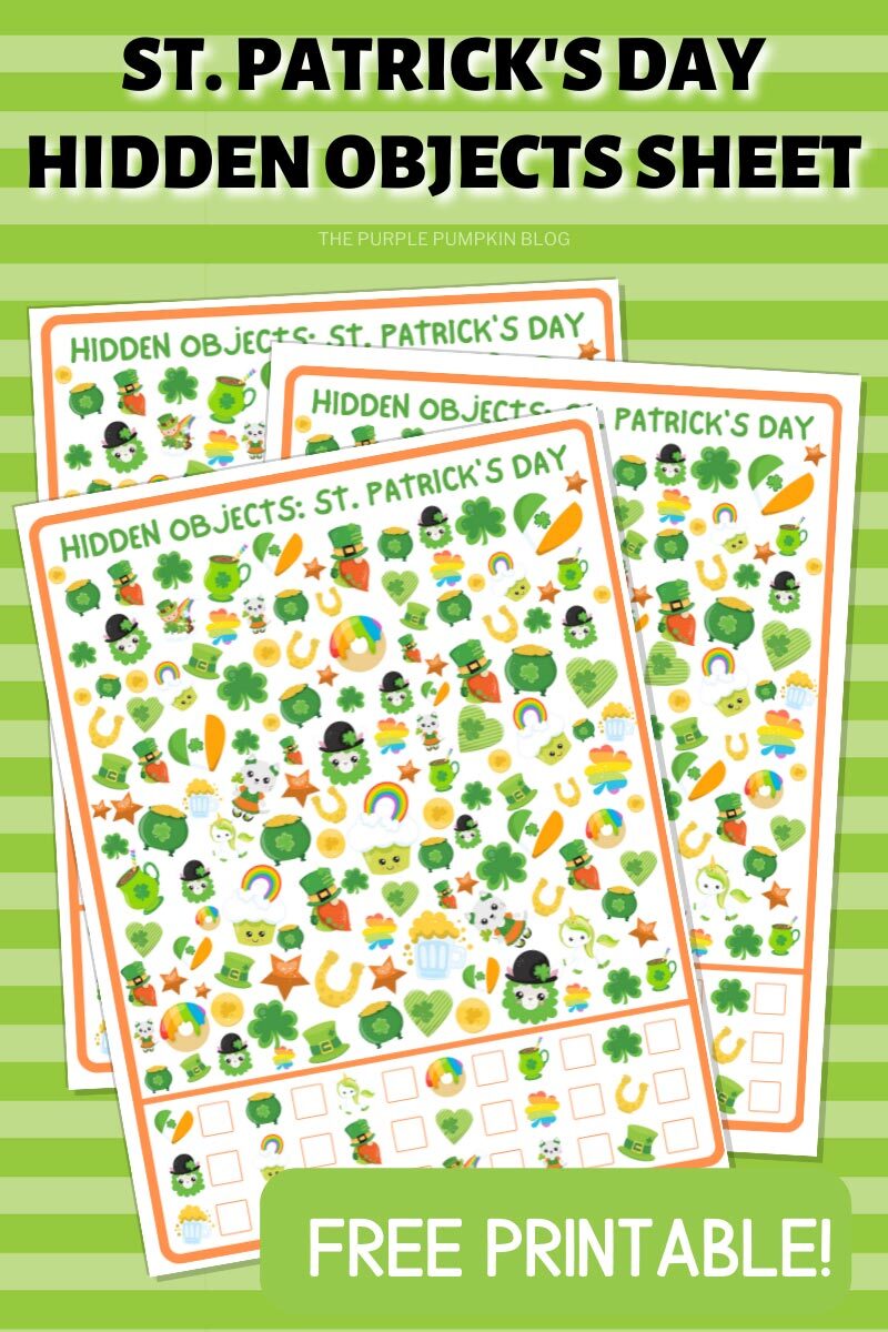 St. Patrick's Day Hidden Objects Sheet