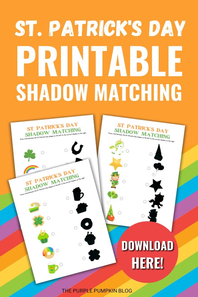 St. Patrick's Day Printable Shadow Matching