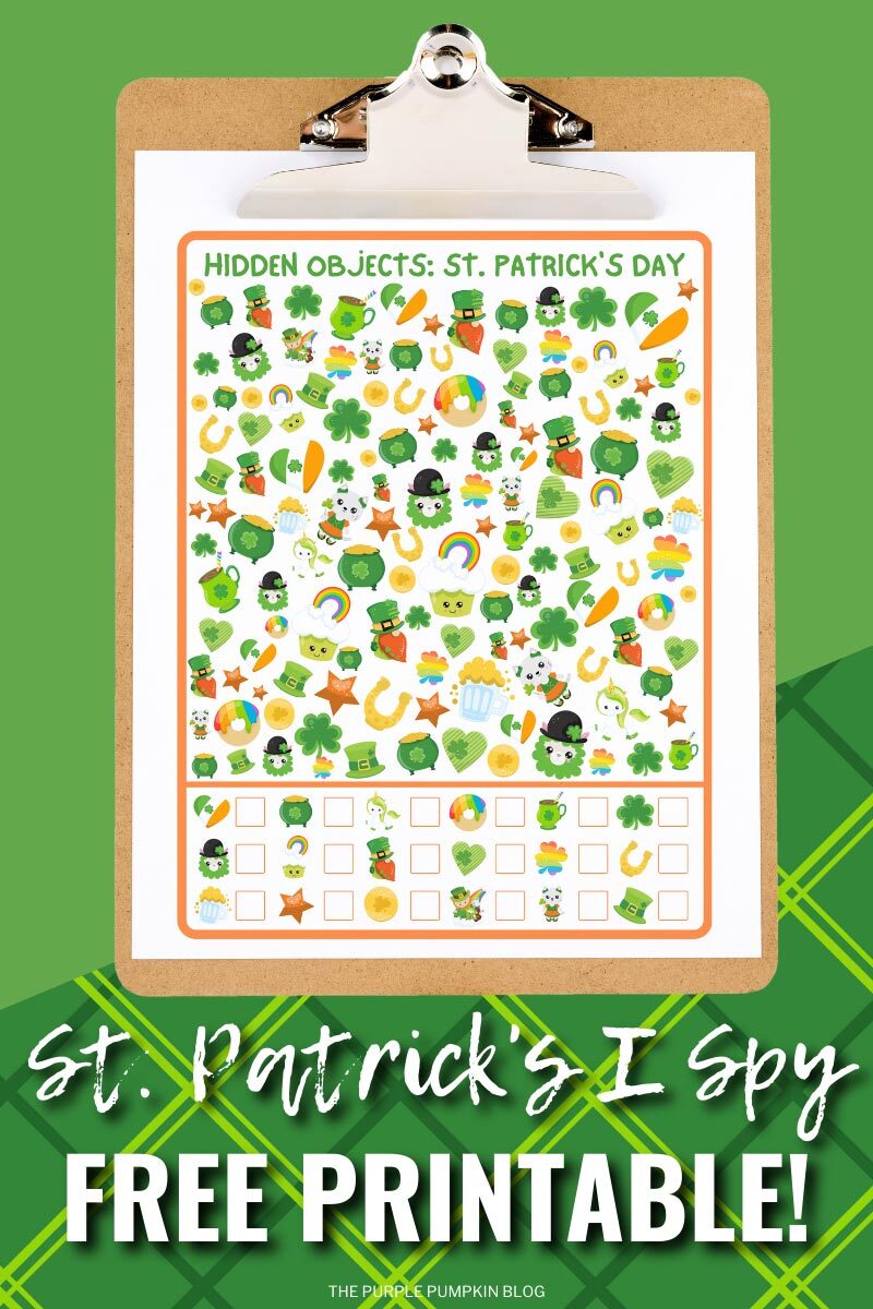 St. Patrick's I Spy Free Printable!