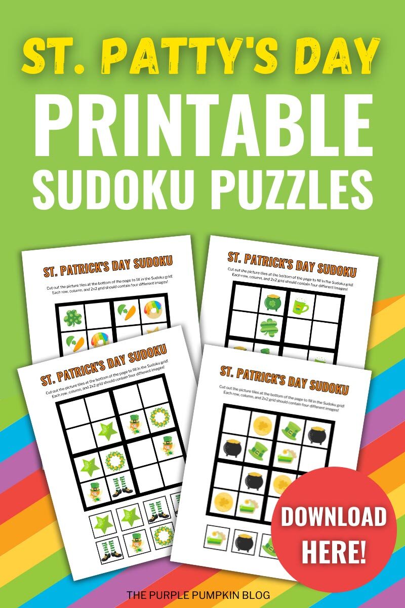 St. Patty's Day Printable Sudoku Puzzles