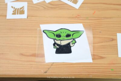 Transfer Tape on Grogu Sticker