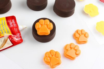 Unmolded Candy Melt Paw Prints