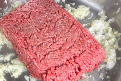 Adding Ground Beef To Pan