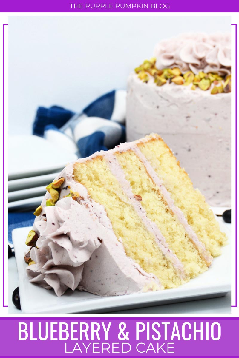 Blueberry & Pistachio Layered Cake