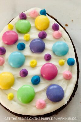Candy-Covered Brownie Easter Egg